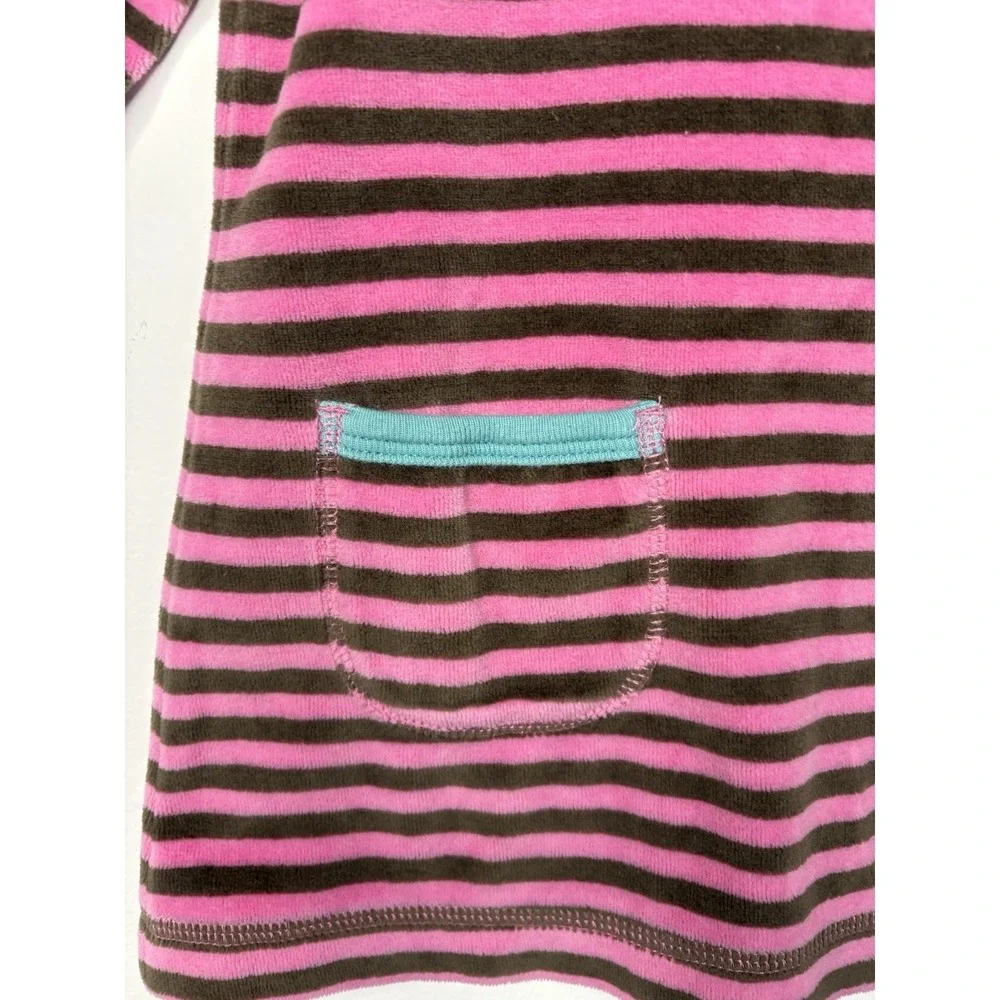 Baby Boden Girls Dress Size 6m - 12 Velvet Striped Long‎ Sleeve Easter